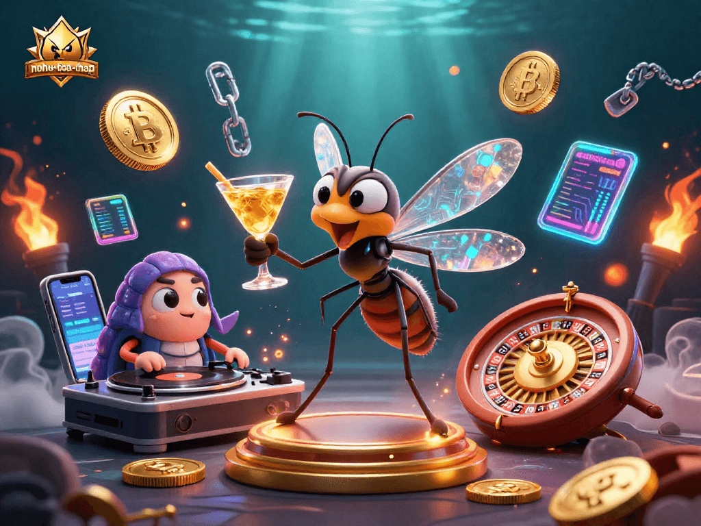 Experience the thrill of nohu-toa-thap with vibrant casino elements and engaging characters in action.
