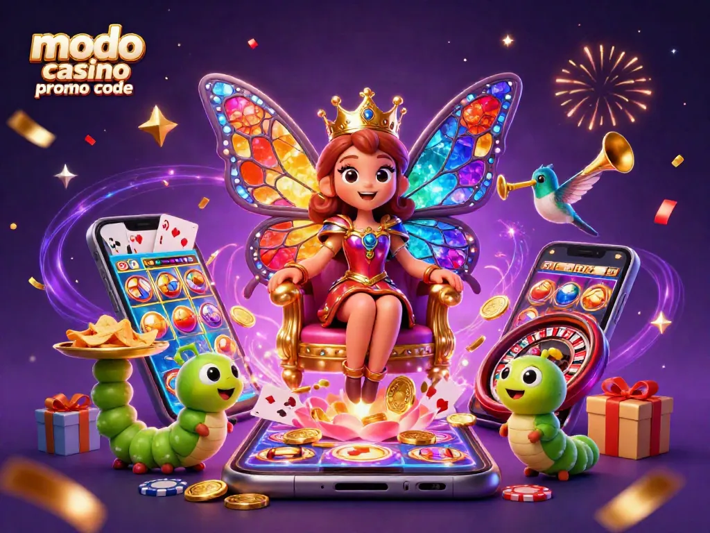 Spin to win at Modo Casino with thrilling offers and a vibrant scene showcasing fun gameplay!