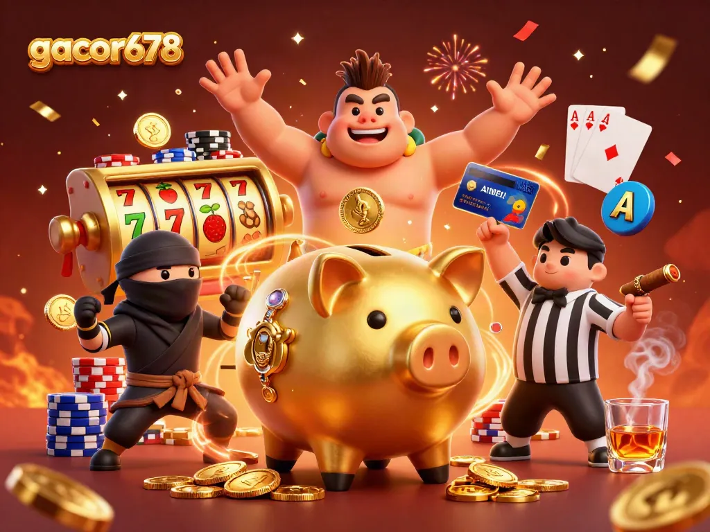 Engage with gacor678 and enjoy thrilling slot games with golden piggy banks, ninja competitors, and exciting winnings.
