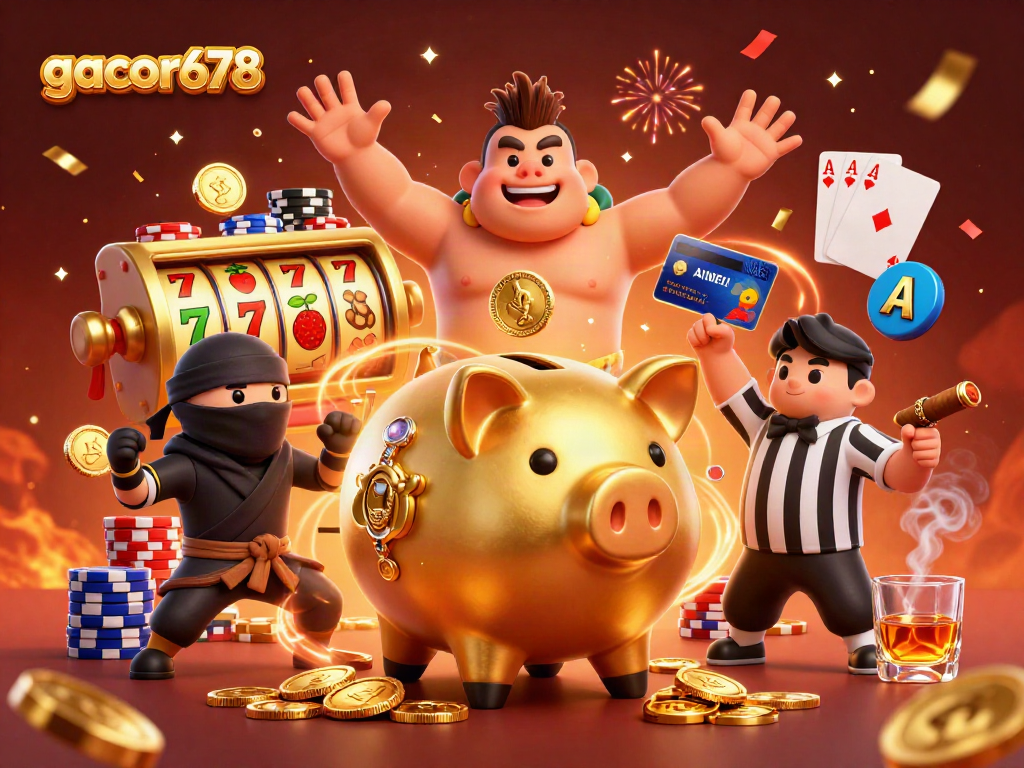 Engage with gacor678 and enjoy thrilling slot games with golden piggy banks, ninja competitors, and exciting winnings.