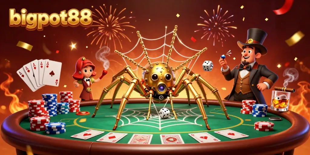 Engage with bigpot88 through immersive gaming experiences featuring rich casino-themed elements.