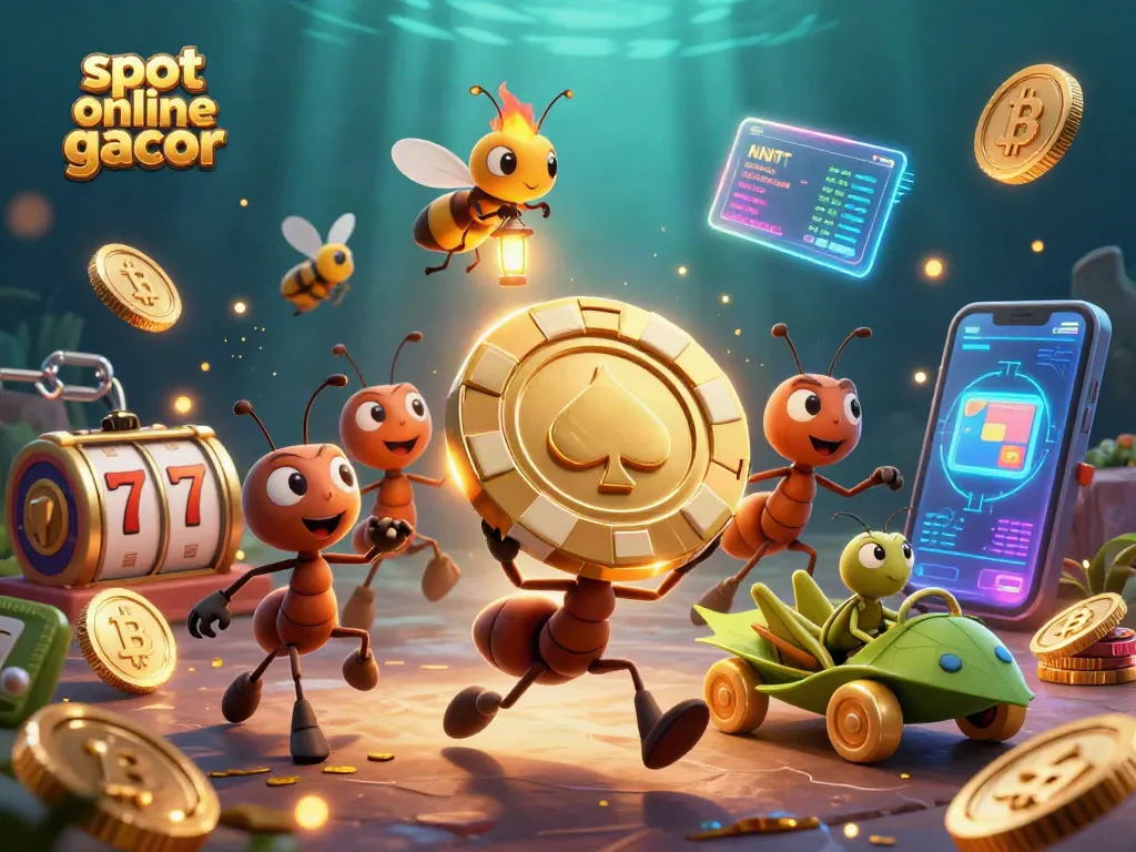Experience thrilling gameplay at slot online gacor with vivid 3D cartoon illustration.