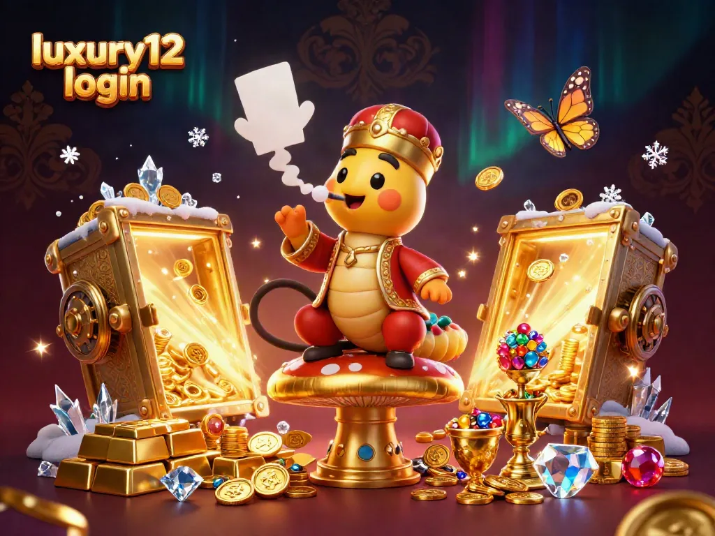 Win big with luxury12 login through this vibrant casino-themed illustration.