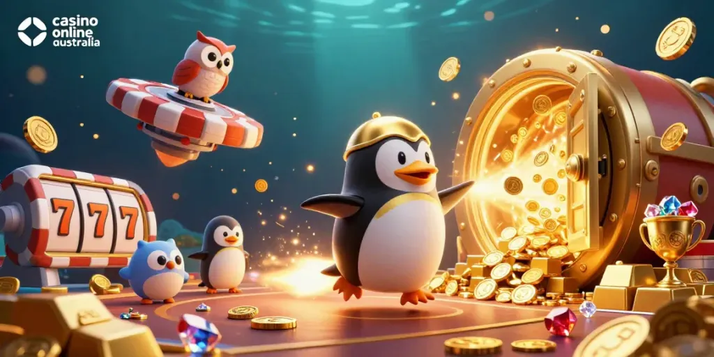 Experience the thrill of casino online australia with dynamic gaming elements and colorful characters.