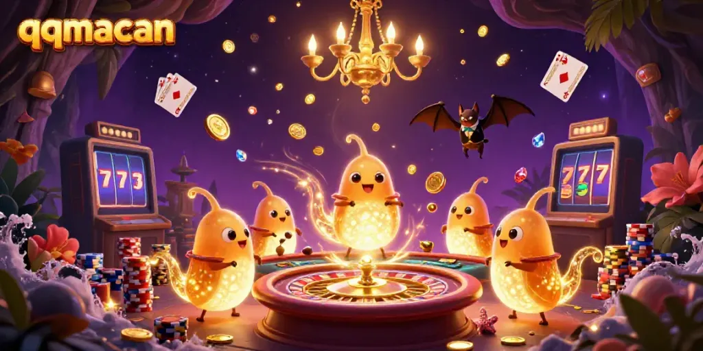 Experience exciting games at qqmacan with lively glowworms lighting the casino atmosphere.
