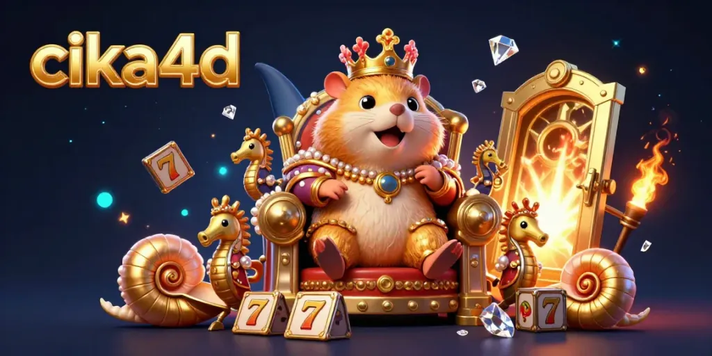 Engage in thrilling casino gameplay with cika4d as a hamster king oversees a treasure-filled extravaganza.