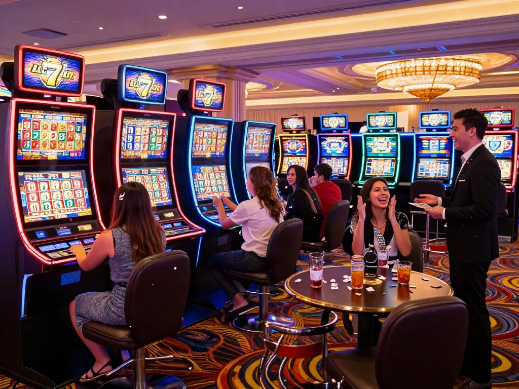 Players enjoying a thrilling Lucky777 casino experience with dynamic slot machines.
