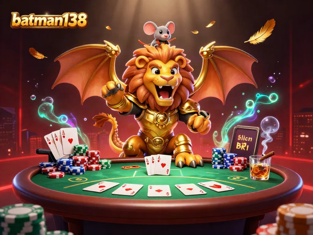 Experience the excitement of batman138 with a mighty chimera, poker elements, and a winning atmosphere.