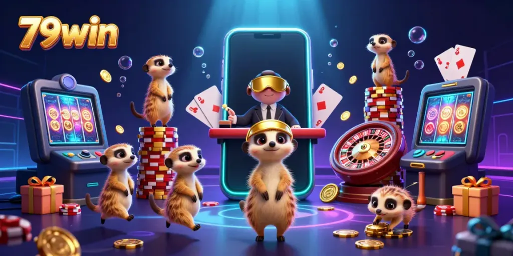 Experience the captivating world of 79win casino with dynamic meerkats managing the action.