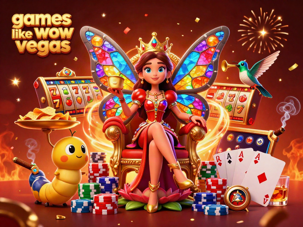 Play exciting games like wow vegas with this vibrant, ultra-detailed casino illustration!