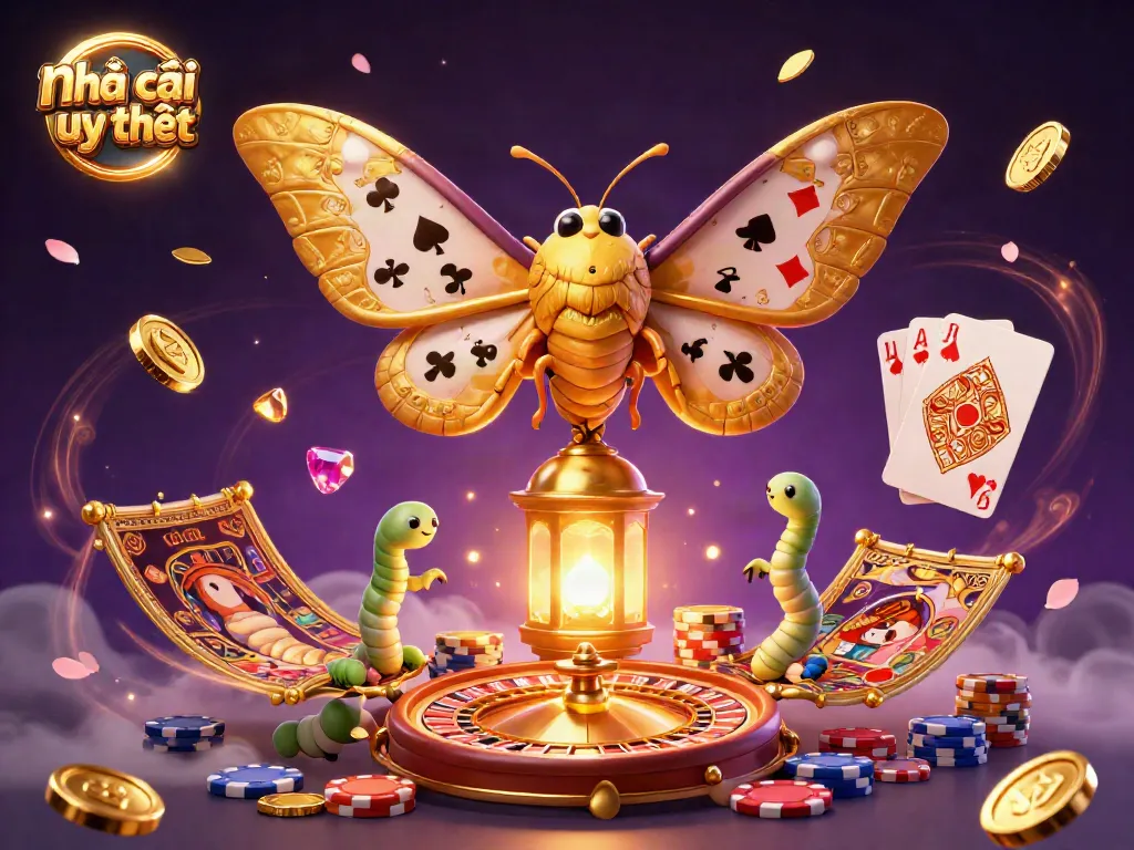 Engage with Nhà cái uy tín through a vibrant 3D illustration showcasing casino excitement and atmosphere.