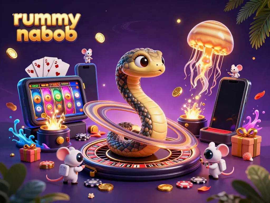 Rummy Nabob menawarkan pengalaman bermain dengan simbol keberuntungan dan hadiah menanti!